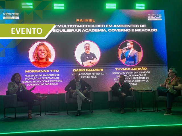 FUNDUNESP participa de debate sobre governança em ambientes de inovação no Campinas Innovation Week 2026